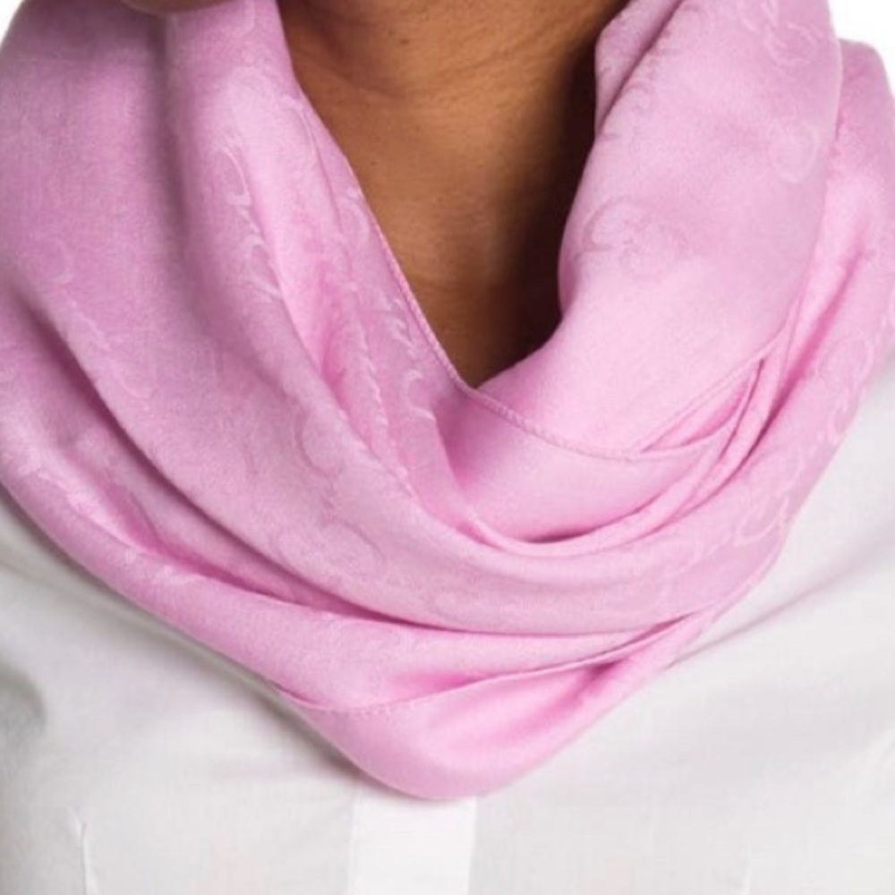 Rare color bnwt Gucci GG shawl scarf pink - Picture 5 of 12
